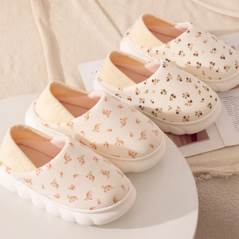 Gentle Welcome Postpartum Shoes Fall Winter Home Slippers With Platform, Padded Heel, And Soft Sole-11