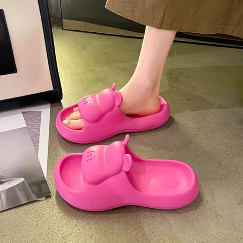 Gentle Welcome Home Slippers Height Increasing Comfortable Bathroom Slip Resistant Unisex Super Soft Thickened-3