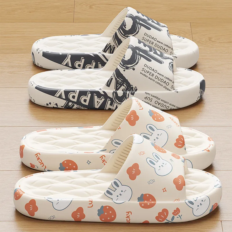 Gentle Welcome Squashy And Bouncy Feeling Slippers, Home Indoor Bathroom Slip Resistant Platform Summer Slippers-7