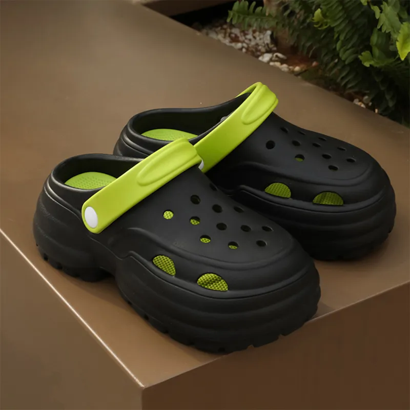 Gentle Welcome Platform Slippers Fashion Height Increasing Closed Toe Slip Resistant Reversible Slippers-7