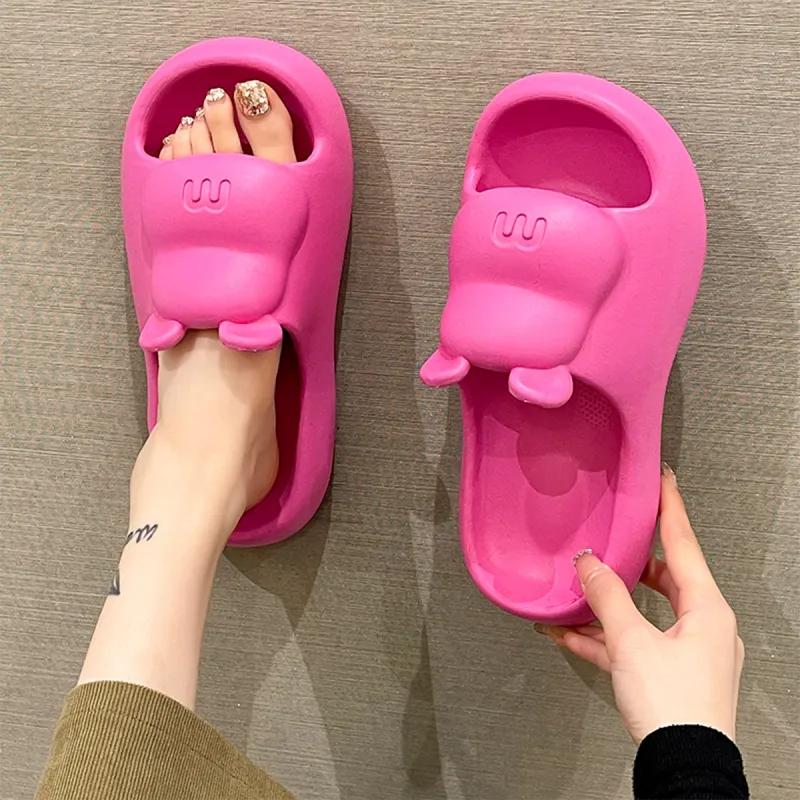Gentle Welcome Home Slippers Height Increasing Comfortable Bathroom Slip Resistant Unisex Super Soft Thickened-4