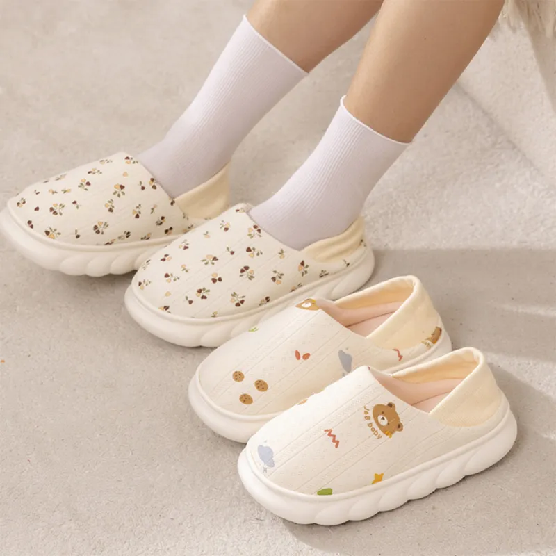 Gentle Welcome Postpartum Shoes Fall Winter Home Slippers With Platform, Padded Heel, And Soft Sole-2