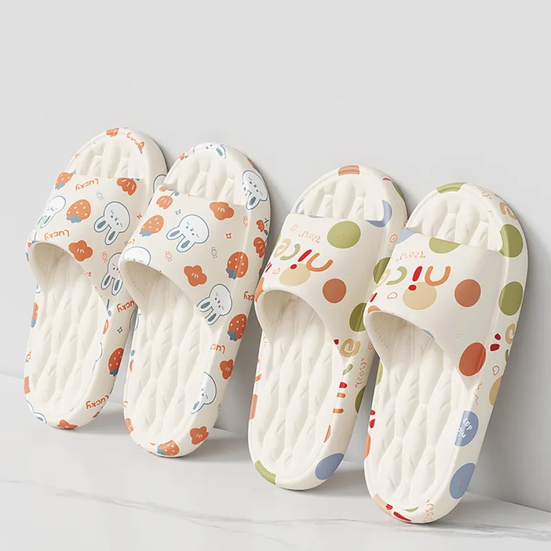 Gentle Welcome Squashy And Bouncy Feeling Slippers, Home Indoor Bathroom Slip Resistant Platform Summer Slippers-5