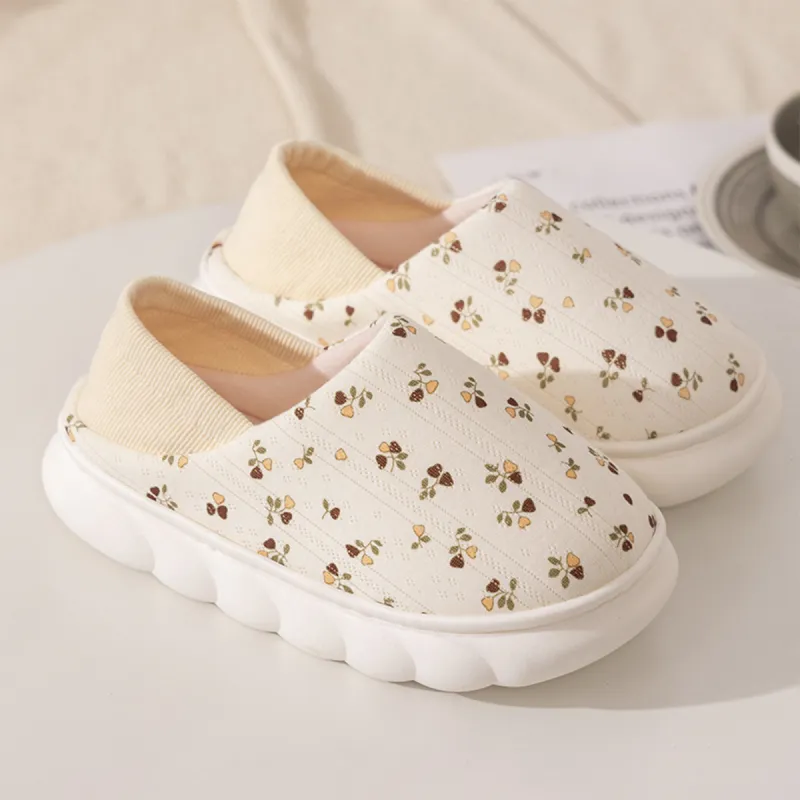 Gentle Welcome Postpartum Shoes Fall Winter Home Slippers With Platform, Padded Heel, And Soft Sole-9