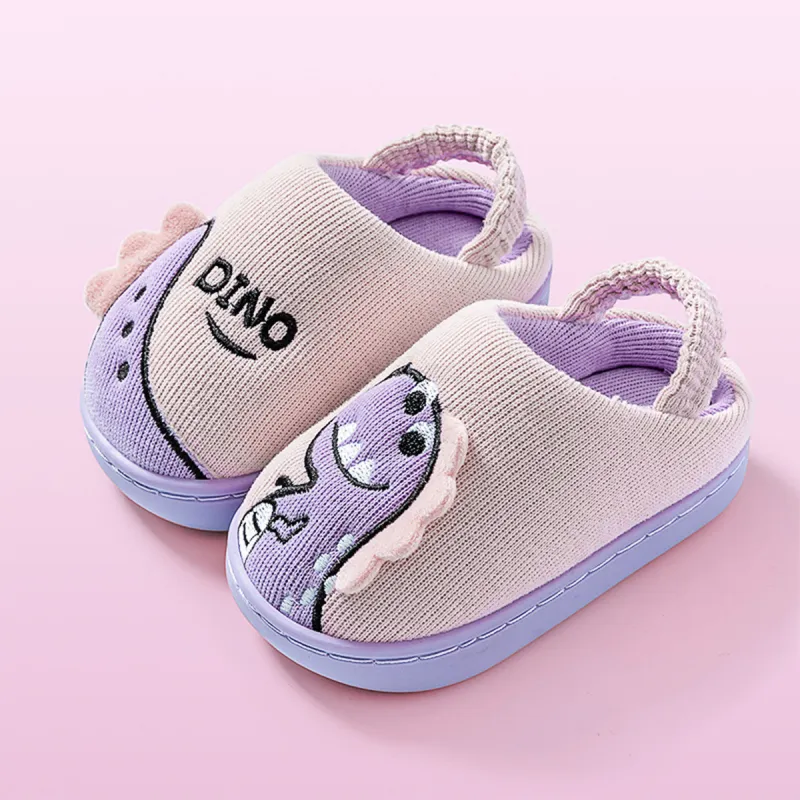 Gentle Welcome Kids, Boys, And Girls Home Floor Slip Resistant Fleece Lined Warm Spring Autumn Winter Slippers-6
