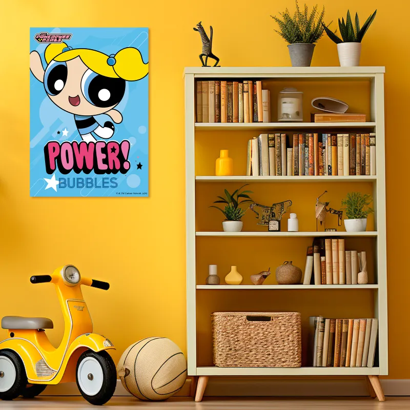 THE POWERPUFF GIRLS Floral Bubbles Fuzzy Anime / Games Posters-2