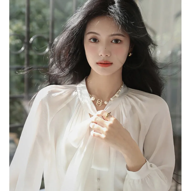 The Plums Are Cooked 2025 Spring Shirt Women's White-3
