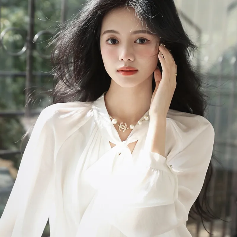 The Plums Are Cooked 2025 Spring Shirt Women's White-4