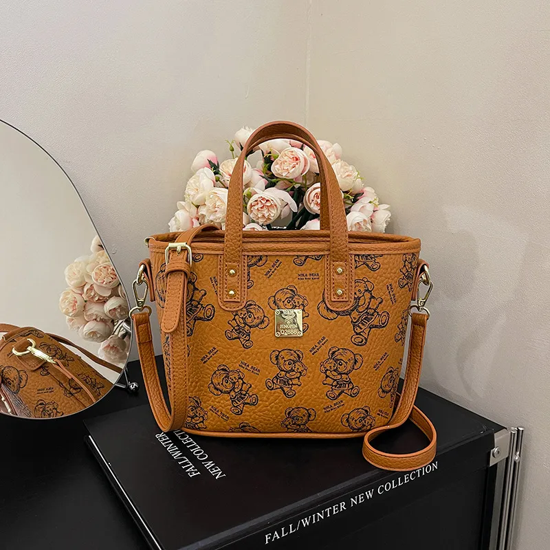FREEHIKE PU Crossbody One Shoulder Handbag Regular Women's Ecru/Pink/Brown-7