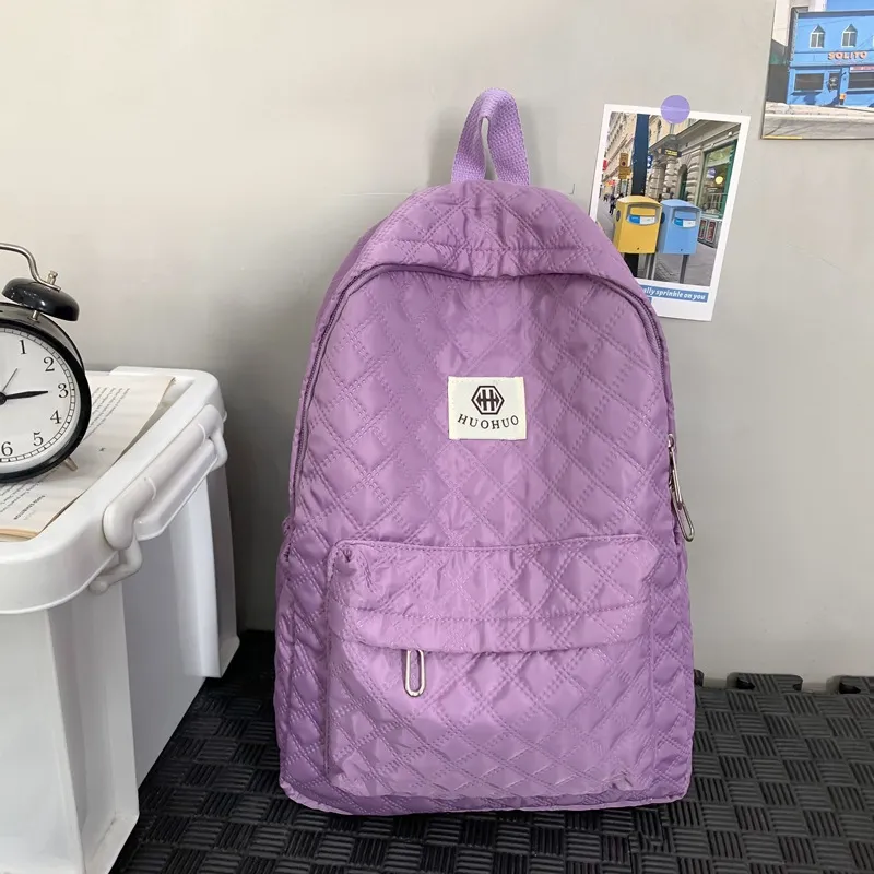 FREEHIKE Nylon Backpack Unisex Black/White/Brown/Purple/Pink/Gray-11