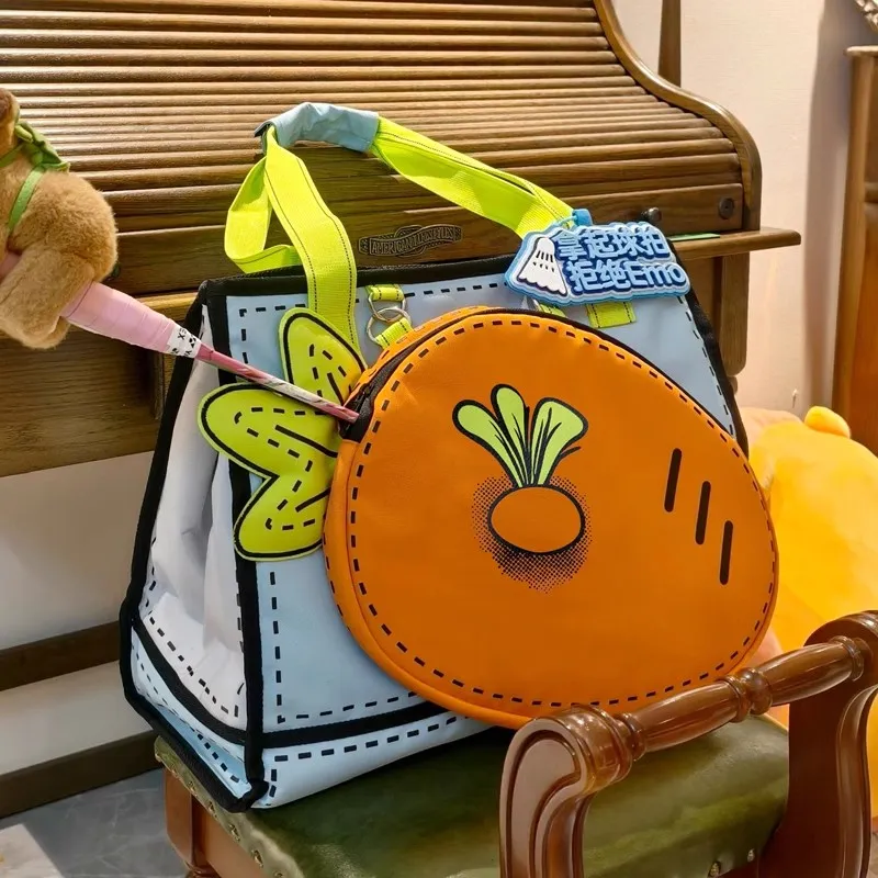 FREEHIKE Polyester Shoulder Bag Unisex Blue Orange Carrot-3