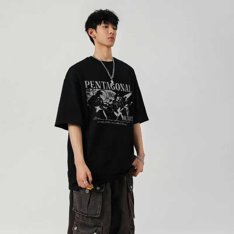 PENTAGONAL HEART T Shirt Unisex-3