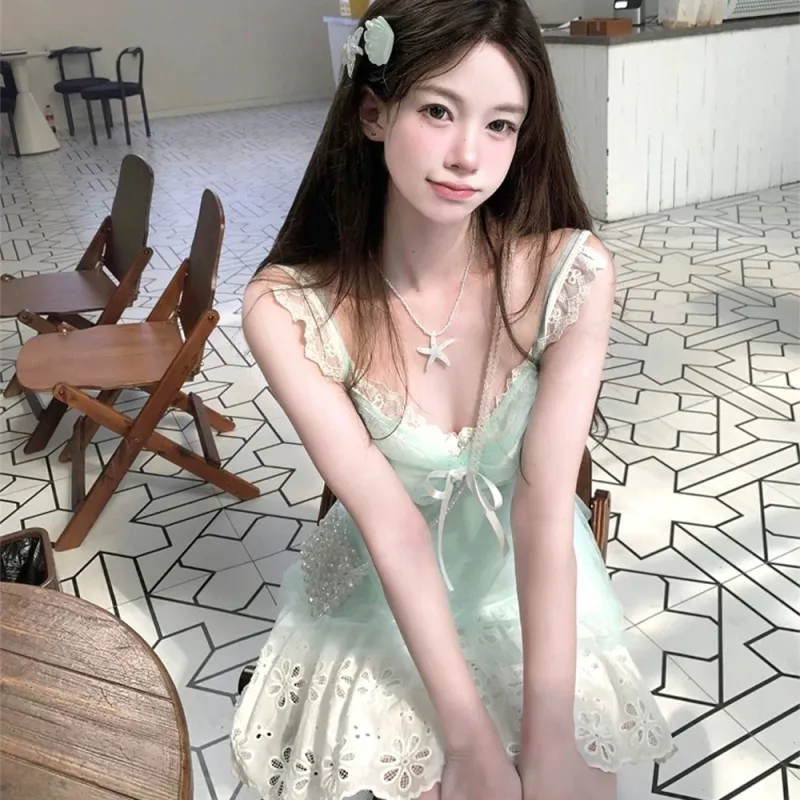 Fashion Comfortable Sea Salt Elf Style Vacation Skirt Set Women's-2
