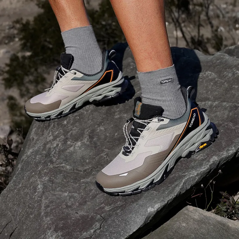 TOREAD Slip Resistant Waterproof Low Top Hiking Shoes Men's-12
