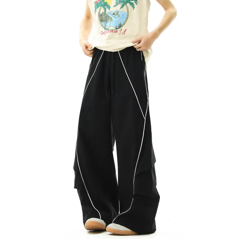 PVPVPV Casual Pants Unisex Black-3