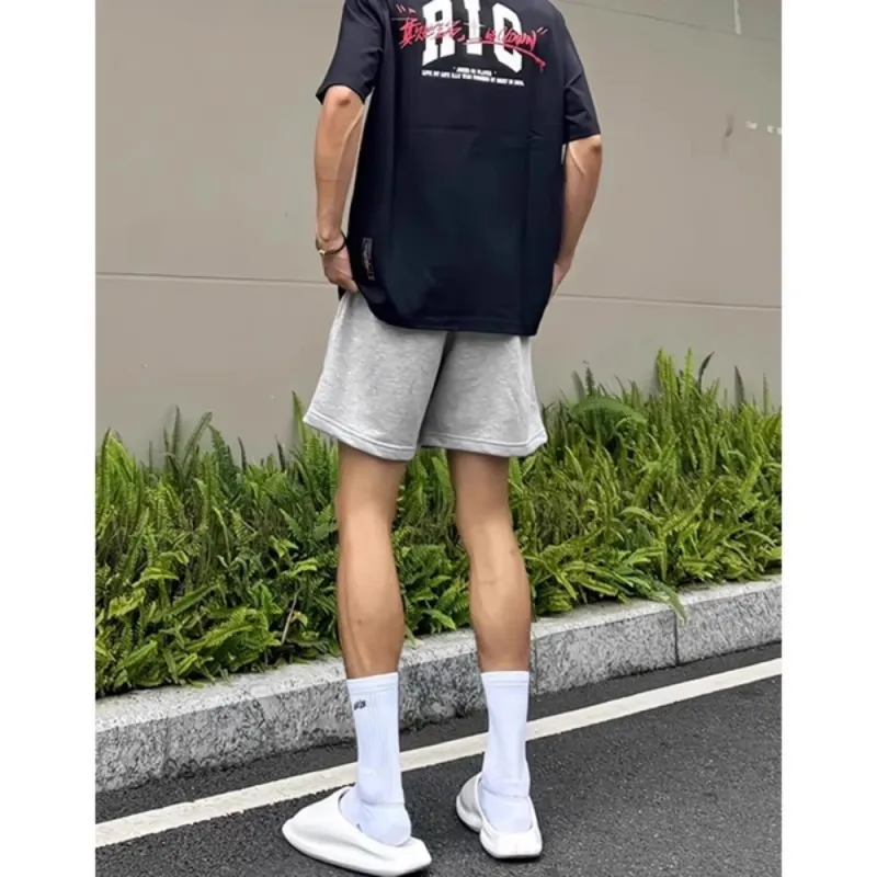 PVPVPV Casual Shorts Unisex White Heather Gray-2