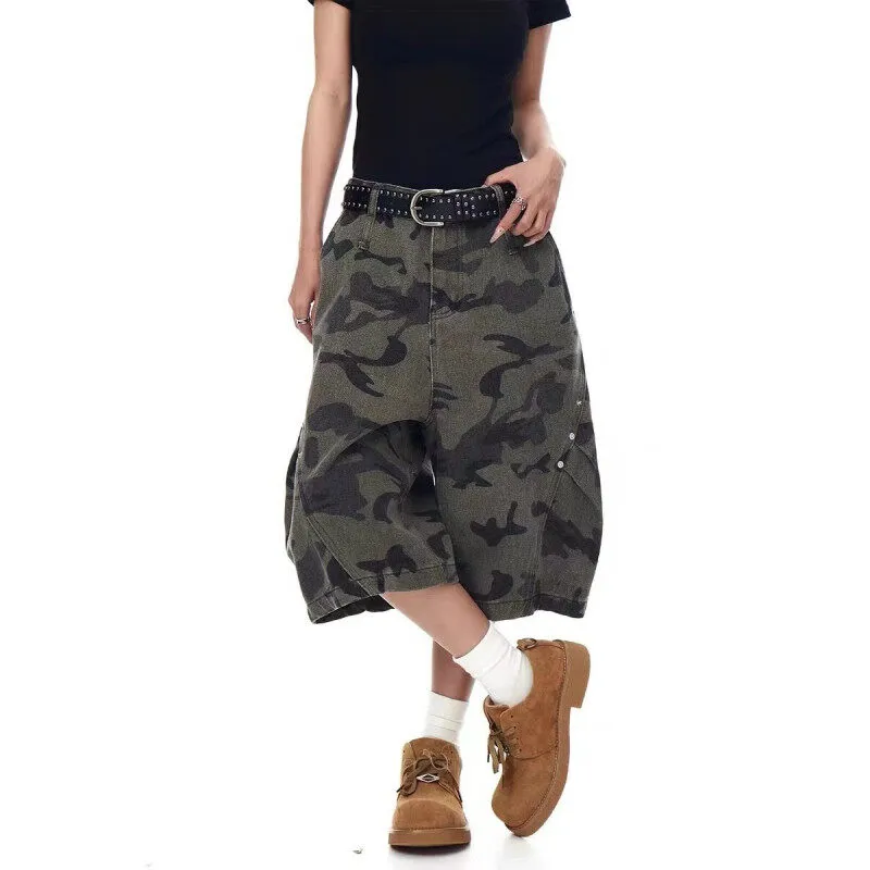 PVPVPV Casual Shorts Unisex Army Green-3