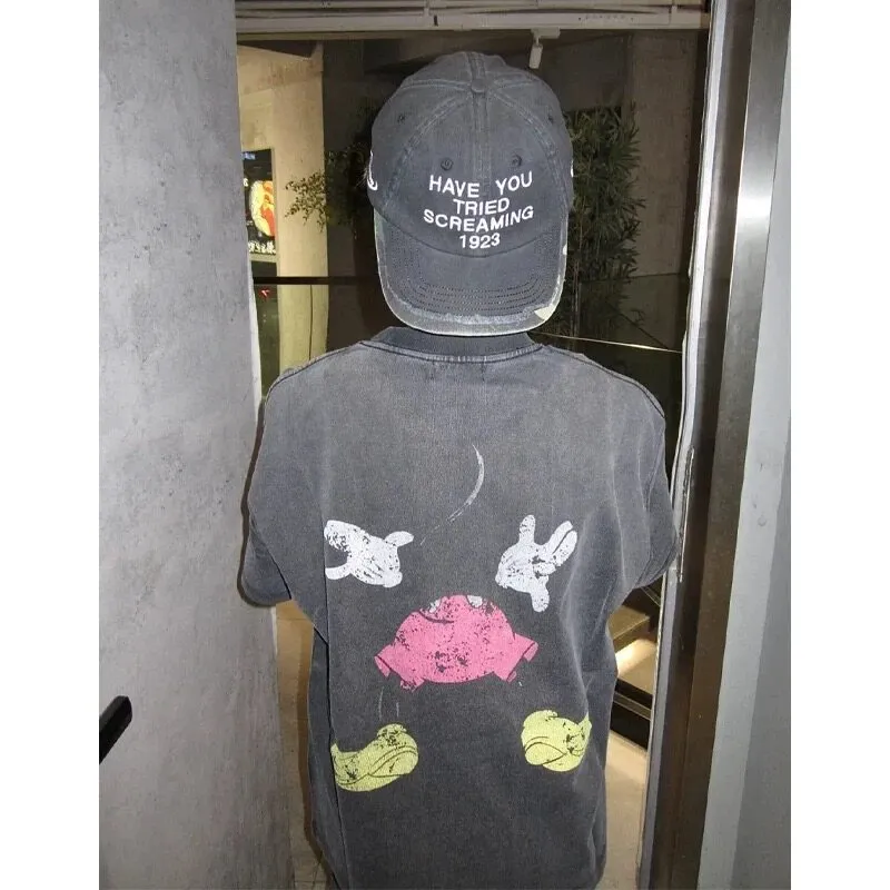 PVPVPV T Shirts Unisex Washed Black-3