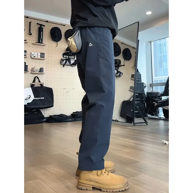 PVPVPV Casual Pants Unisex Navy Blue-3
