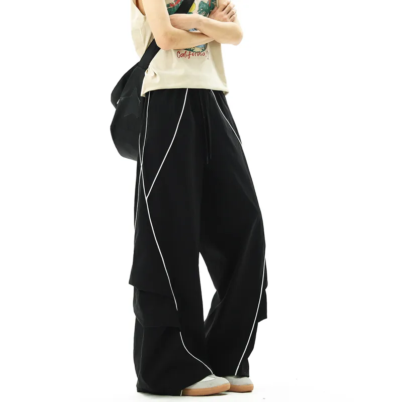 PVPVPV Casual Pants Unisex Black-2