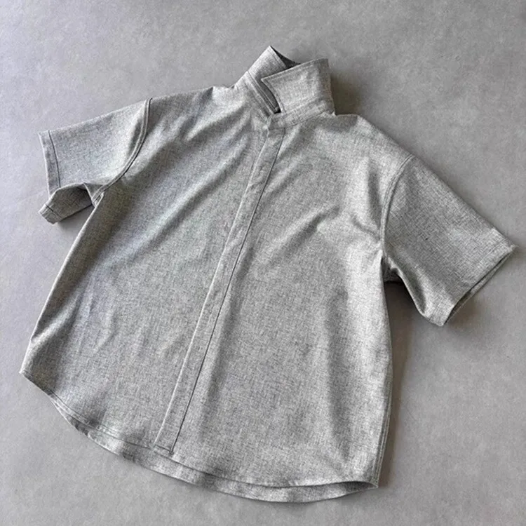 PVPVPV Shirts Unisex Gray Yarn White-5