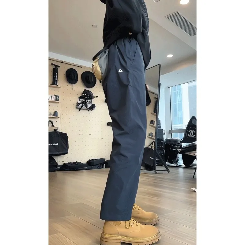 PVPVPV Casual Pants Unisex Navy Blue-4