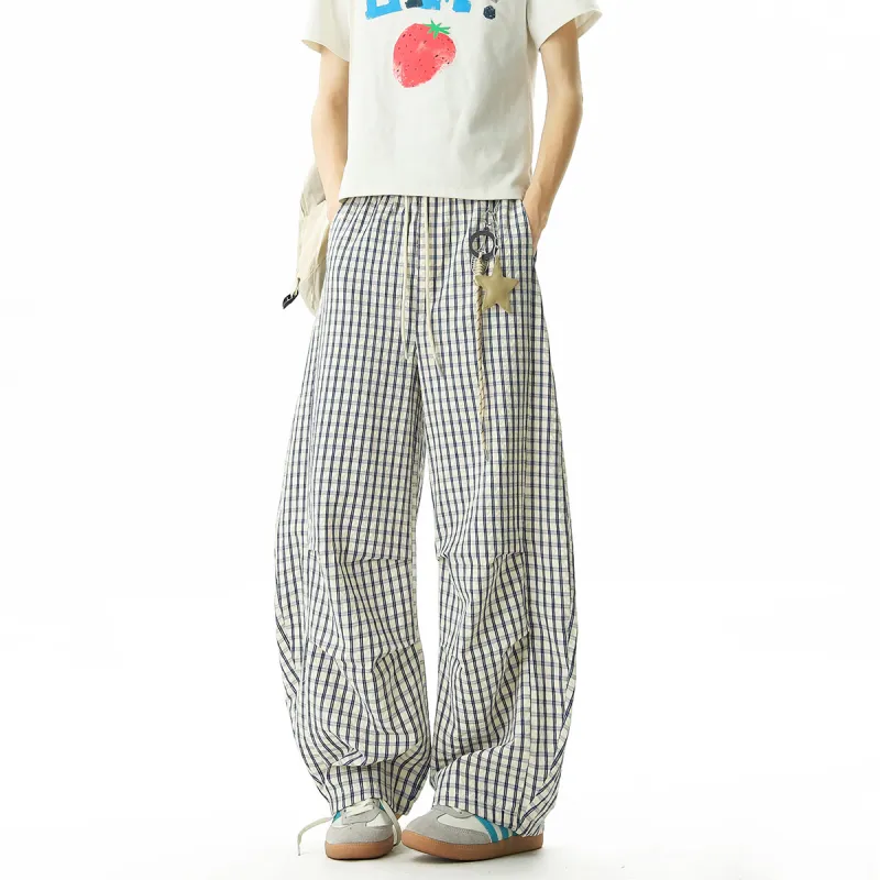 PVPVPV Casual Pants Unisex Plaid-1
