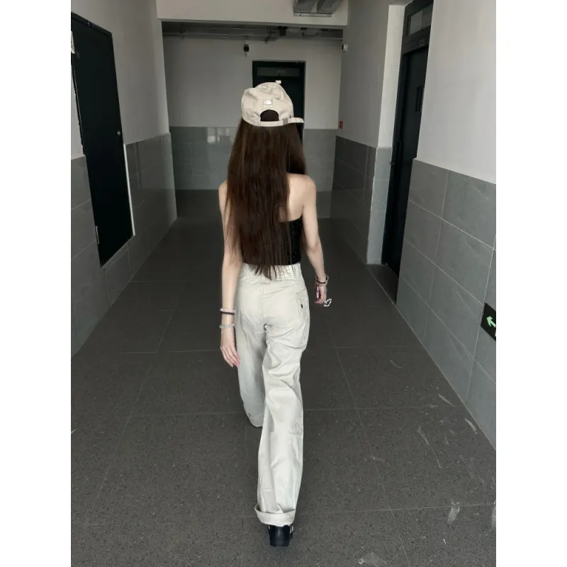 PVPVPV Cargo Pants Unisex Apricot-3