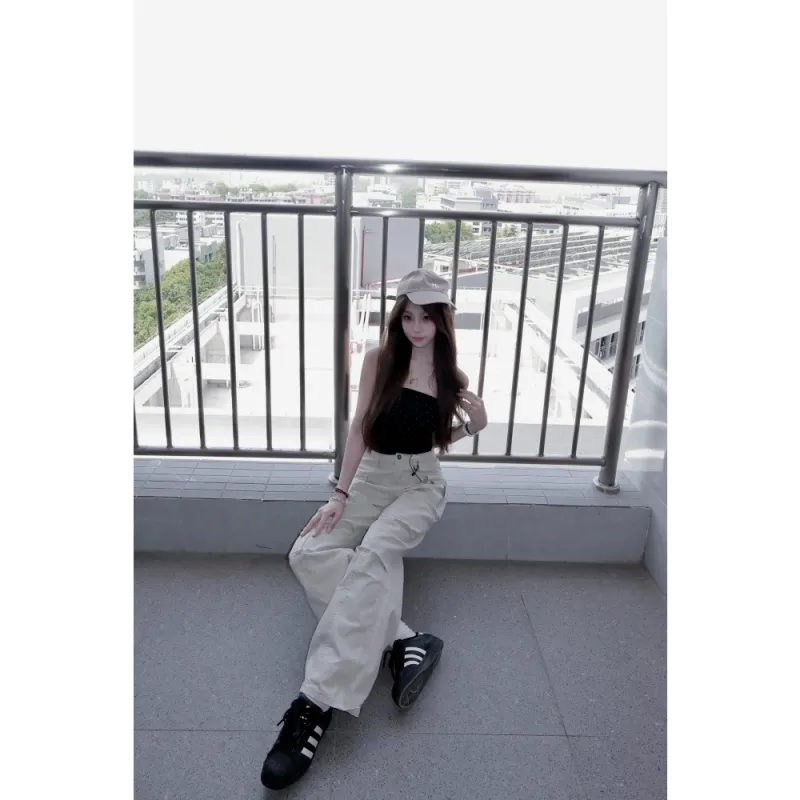 PVPVPV Cargo Pants Unisex Apricot-2