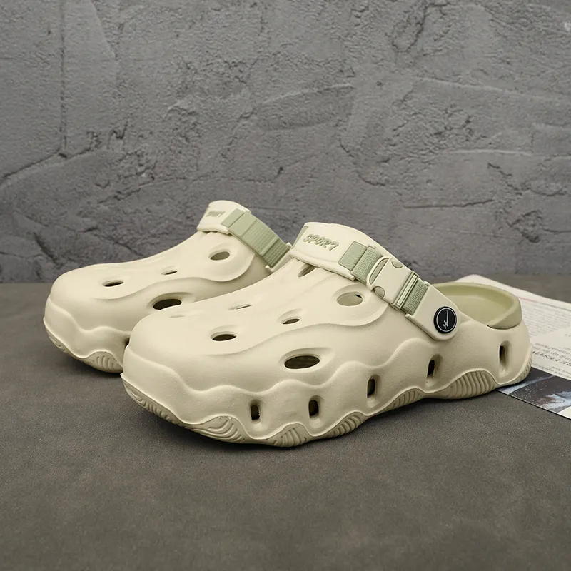 DOUBLE STAR 88 Clogs Unisex Gray Green-4