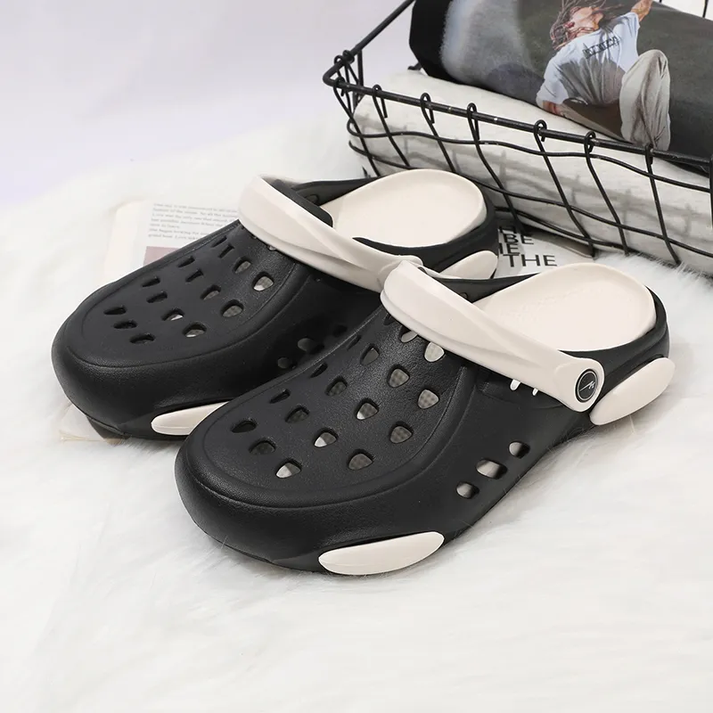 DOUBLE STAR 88 Clogs Men's Black White-5