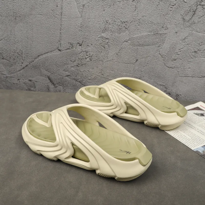 DOUBLE STAR 88 EVA Abrasion Resistant Slip Resistant Flip Flops Unisex Gray Green-5