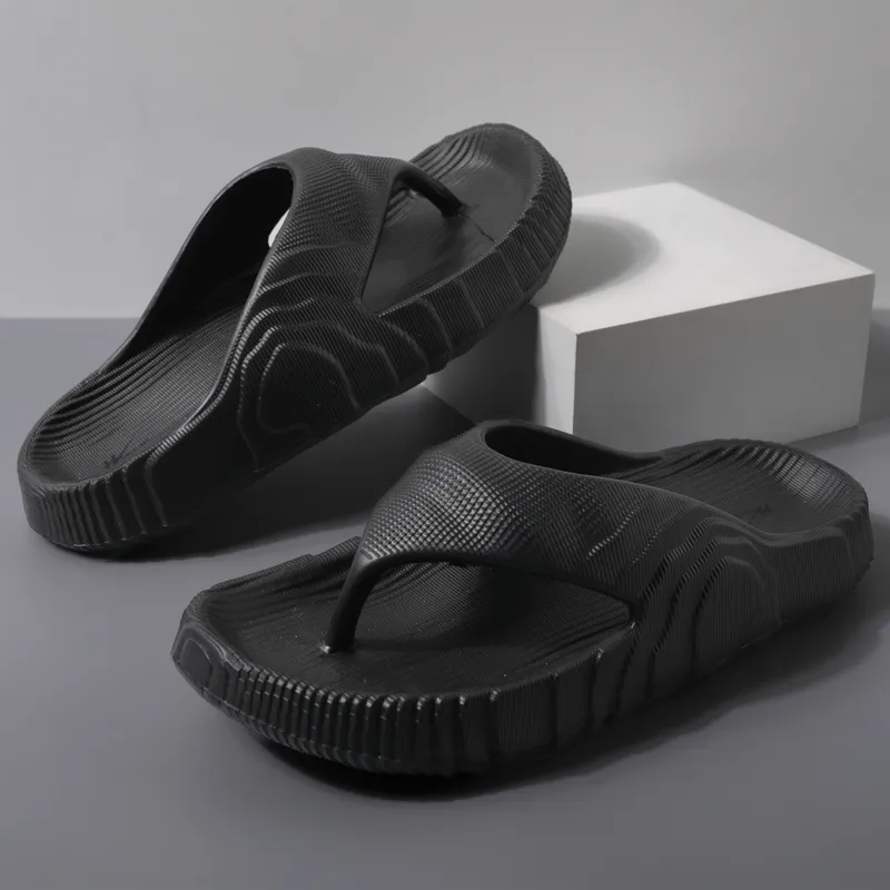 DOUBLE STAR 88 Slip Resistant Quick Dry Flip Flops Men's Black-4