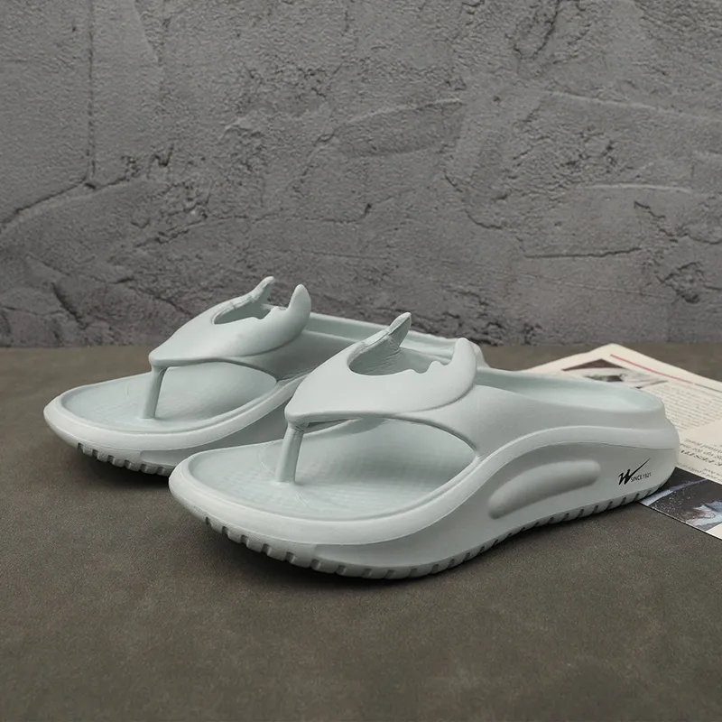 DOUBLE STAR 88 Abrasion Resistant Slip Resistant Flip Flops Men's Salt Gray-3