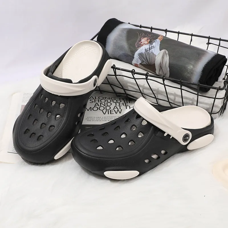 DOUBLE STAR 88 Clogs Men's Black White-6