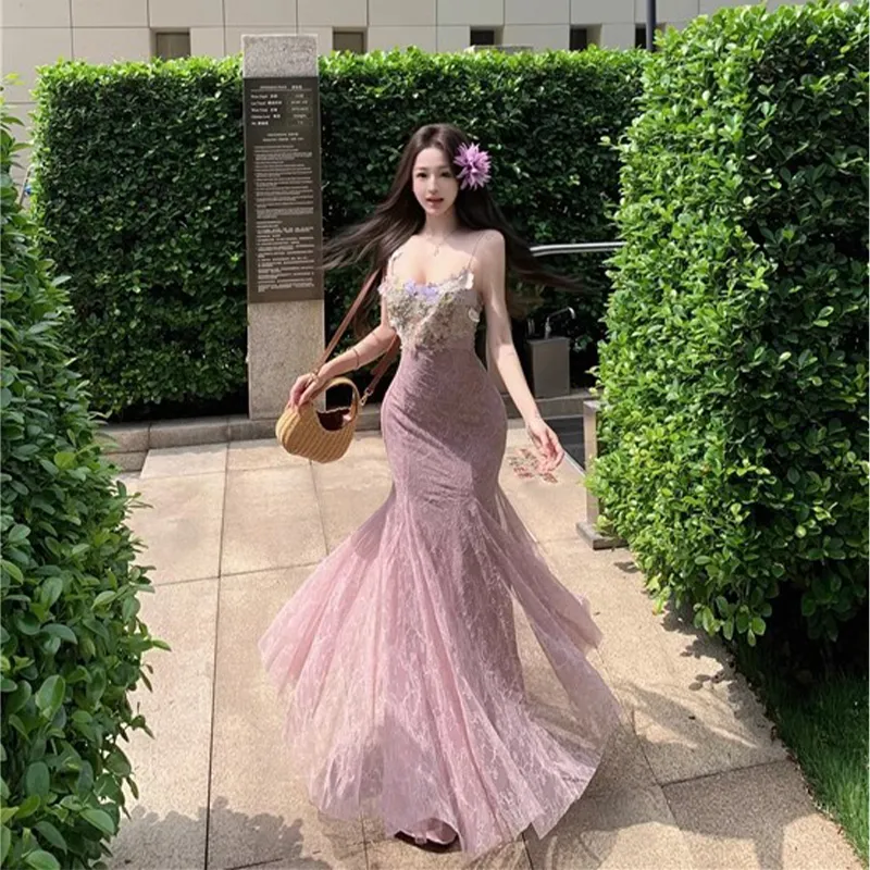 HeartyBite Slip Dress Women's Lavender-4