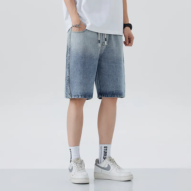 WilliamPOLO Denim Shorts Unisex Light Blue-4