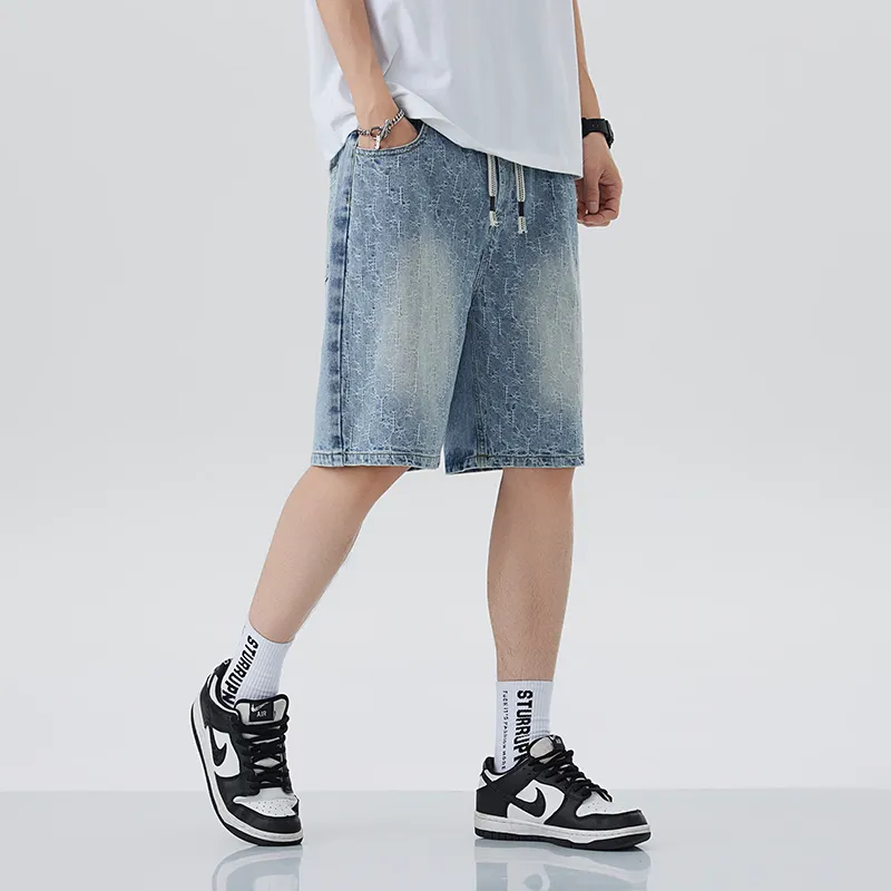 WilliamPOLO Denim Shorts Men's Light Blue-3