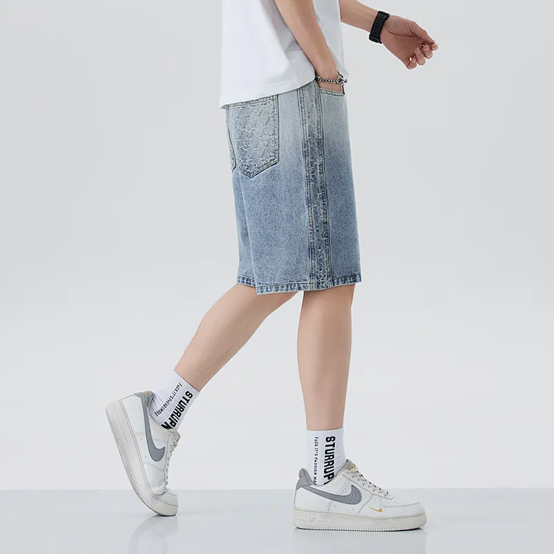 WilliamPOLO Denim Shorts Unisex Light Blue-5