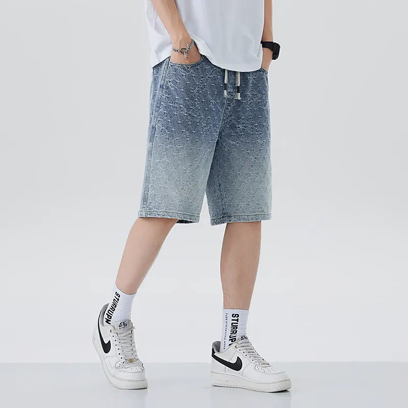 WilliamPOLO Denim Shorts Unisex Light Blue-4