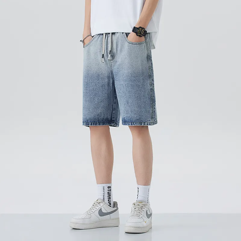 WilliamPOLO Denim Shorts Unisex Light Blue-6
