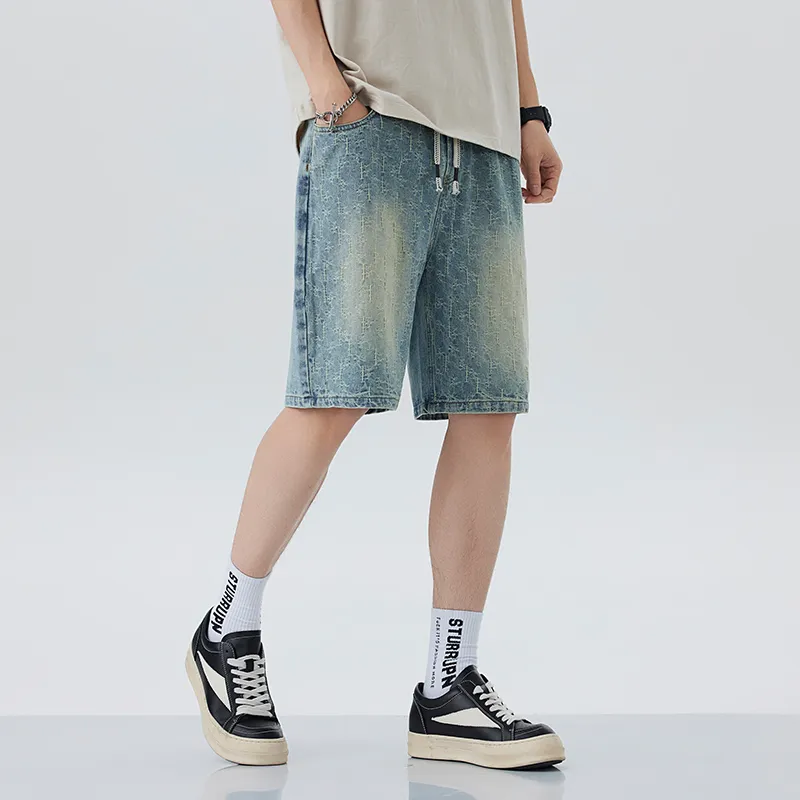 WilliamPOLO Denim Shorts Unisex Vintage Blue-4