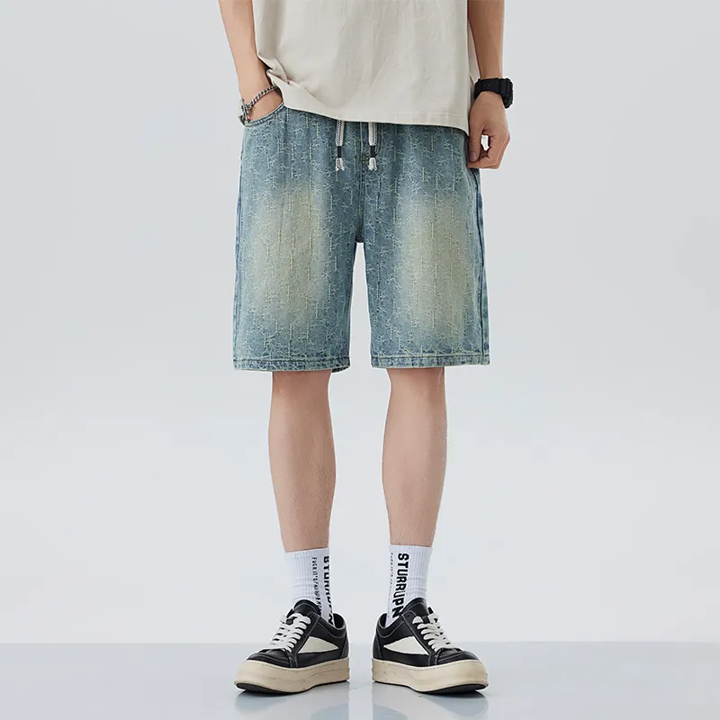 WilliamPOLO Denim Shorts Unisex Vintage Blue-1
