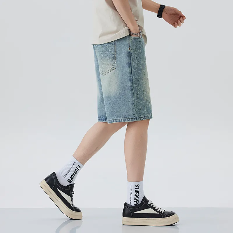 WilliamPOLO Denim Shorts Unisex Vintage Blue-3