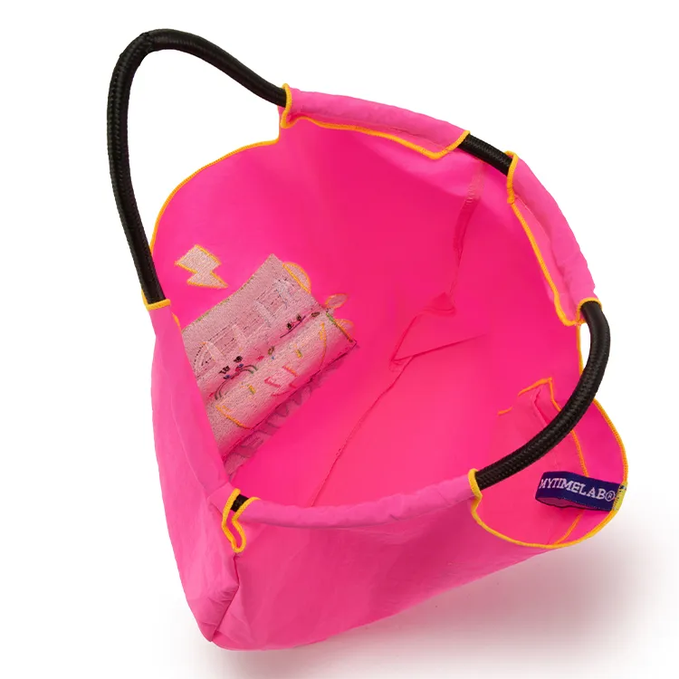 MYTIMELAB Nylon Handbag Unisex Orange/Rose Red-8