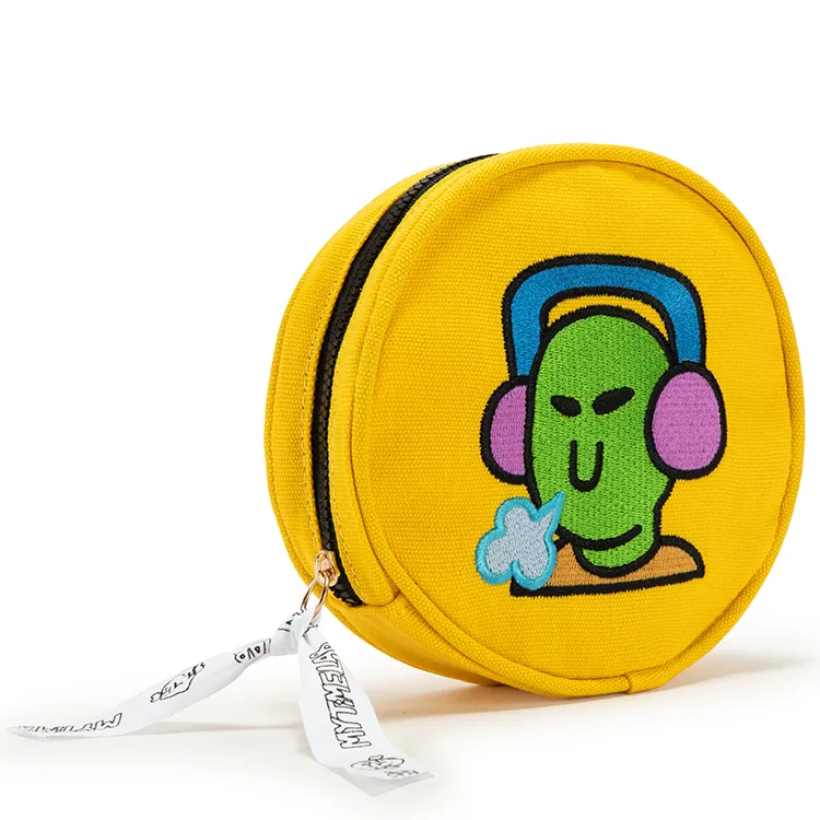 MYTIMELAB Cotton Round Bag Coin Purse Tubas Unisex Multicolor-1