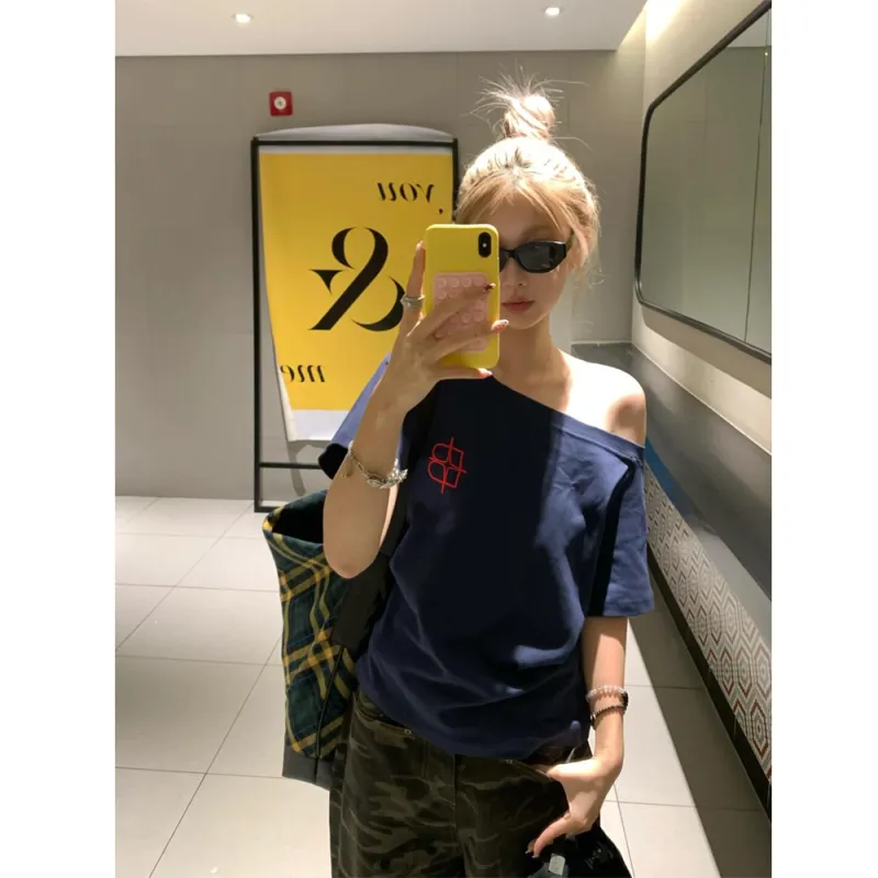 GOSO T Shirts Women's Navy Blue-4