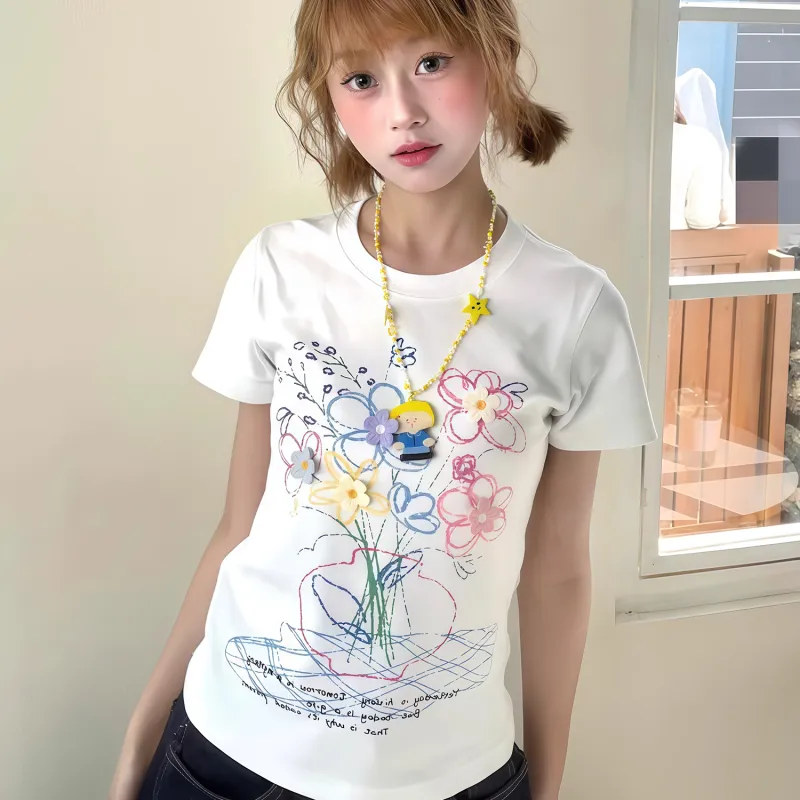GOSO T Shirts Women's White-3