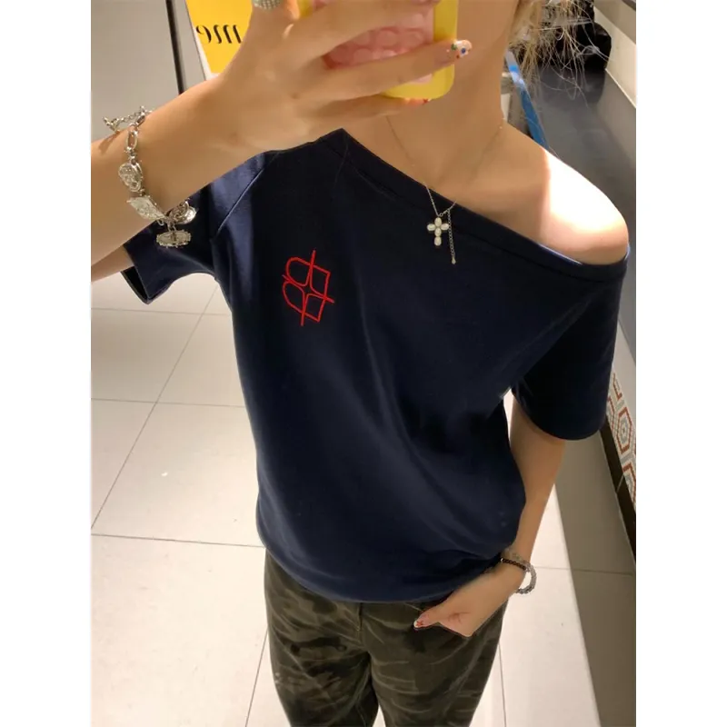GOSO T Shirts Women's Navy Blue-5
