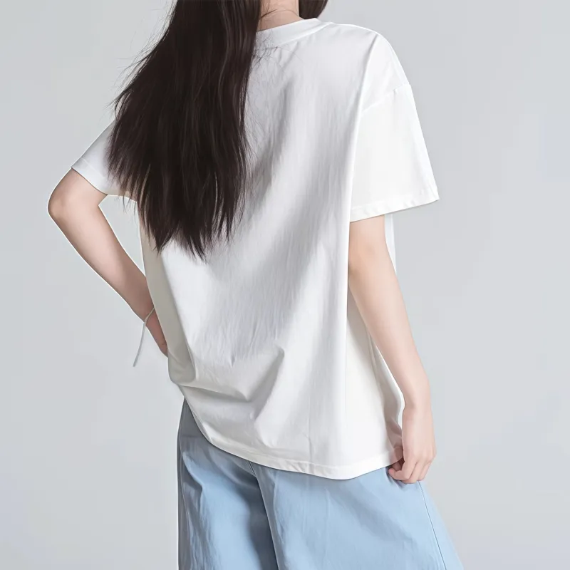 GOSO T Shirts Women's White Kitten-6